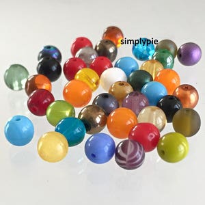 Mix Colors Czech Round Glass Beads 6mm Druk Assorted image 1