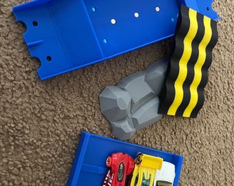 Pista de obstáculos para Monster Truck, compatible con pistas Hot Wheels/Matchbox, obstáculos modulares/intercambiables