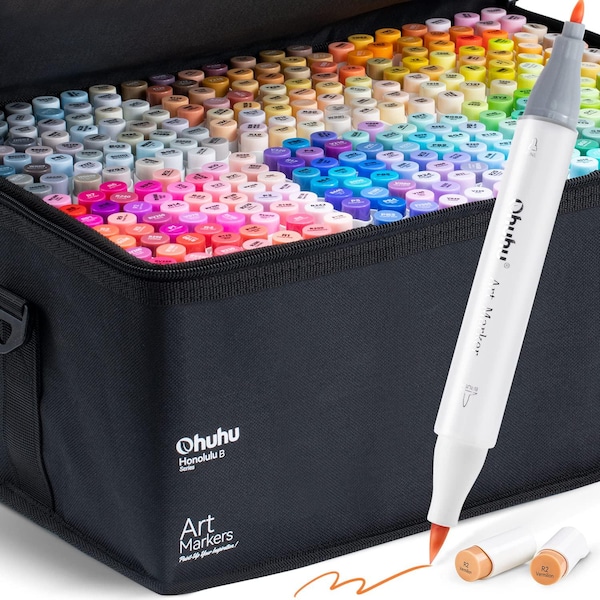 Ohuhu 320 Marker Case Insert – 3D Printed Organizer for Alcohol Markers – Keeps Markers Neat & Secure