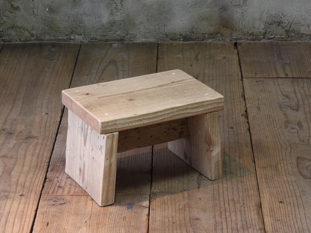 Mini 7.9 Reclaimed Wood Step Stool Kids Sustainable Stepping Stool 7.9 ...