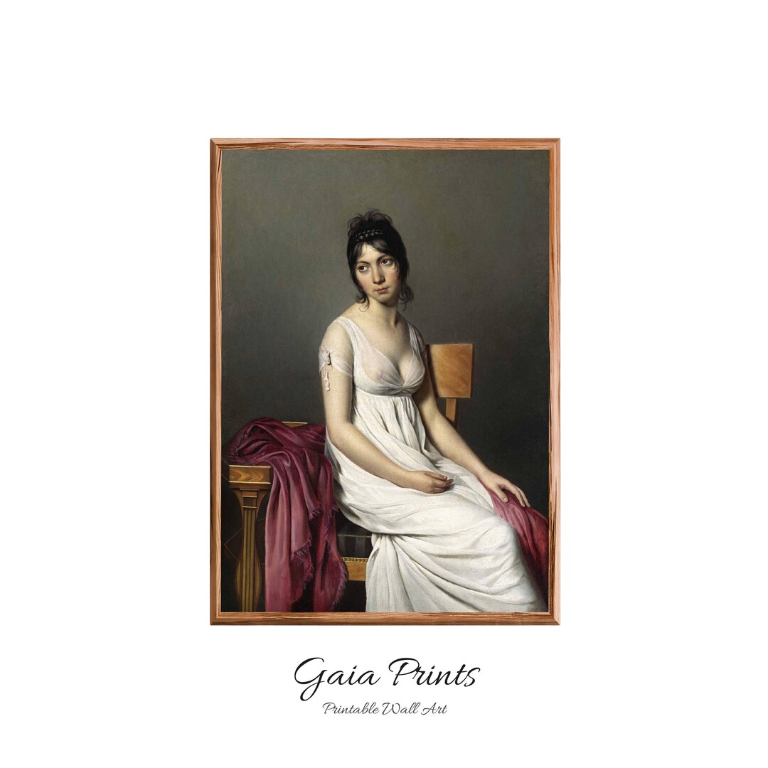 Portrait of a Young Woman in White - Jacques-louis David Art Print ...