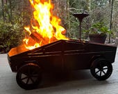 Cybertruck Firepit DXF Files, Metal Car Shaped Outdoor Fire