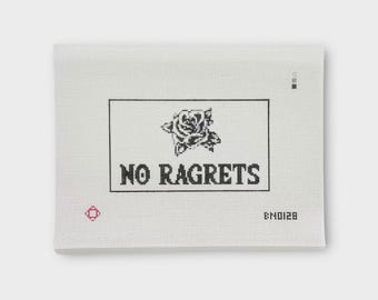 No Ragrets Needlepoint Clutch Insert Canvas