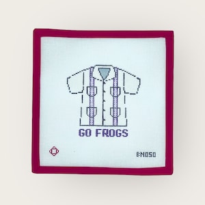 Tcu Guayabera Needlepoint Ornament Canvas