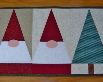 Festive Gnome Tale Quilted Table Runner NCU0NTD472