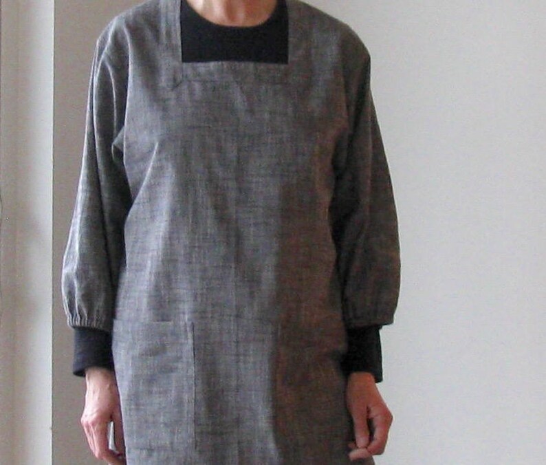 Japanese Kappogi Apron Smock Made To Order Charcoal Etsy