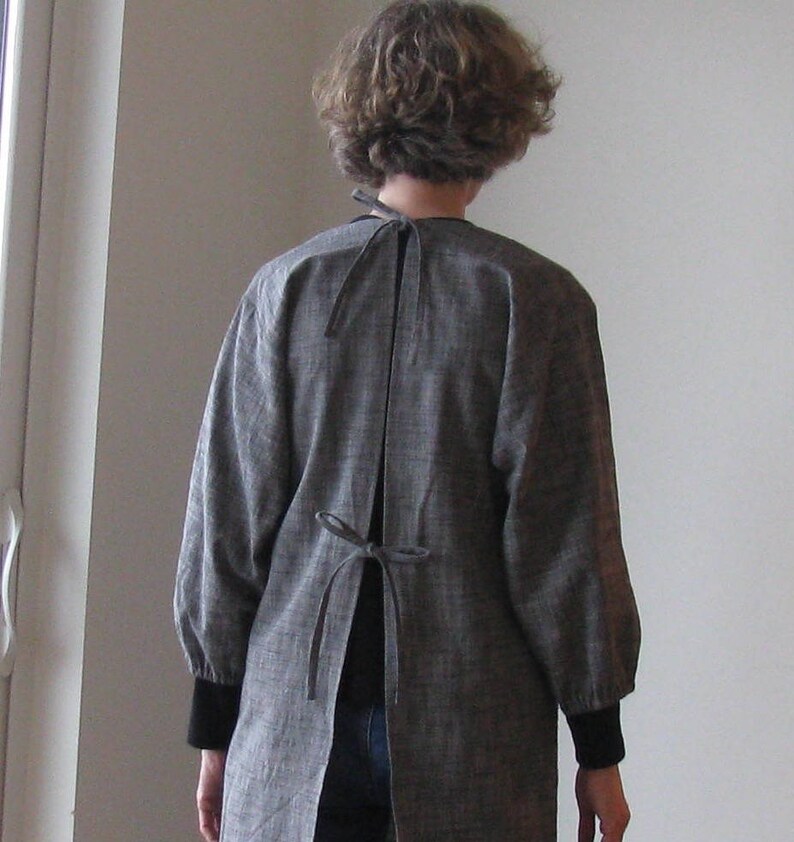Japanese Kappogi Apron Smock Made to Order Charcoal Etsy