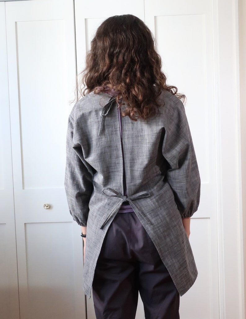Japanese Kappogi Apron Smock Made to Order Charcoal Etsy