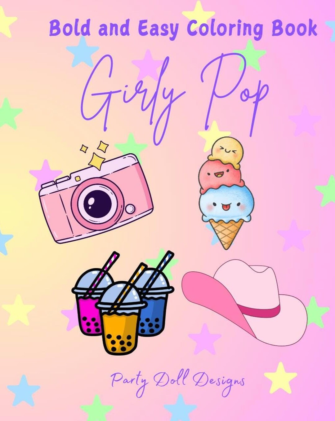 Girly Pop Coloring Book - Etsy