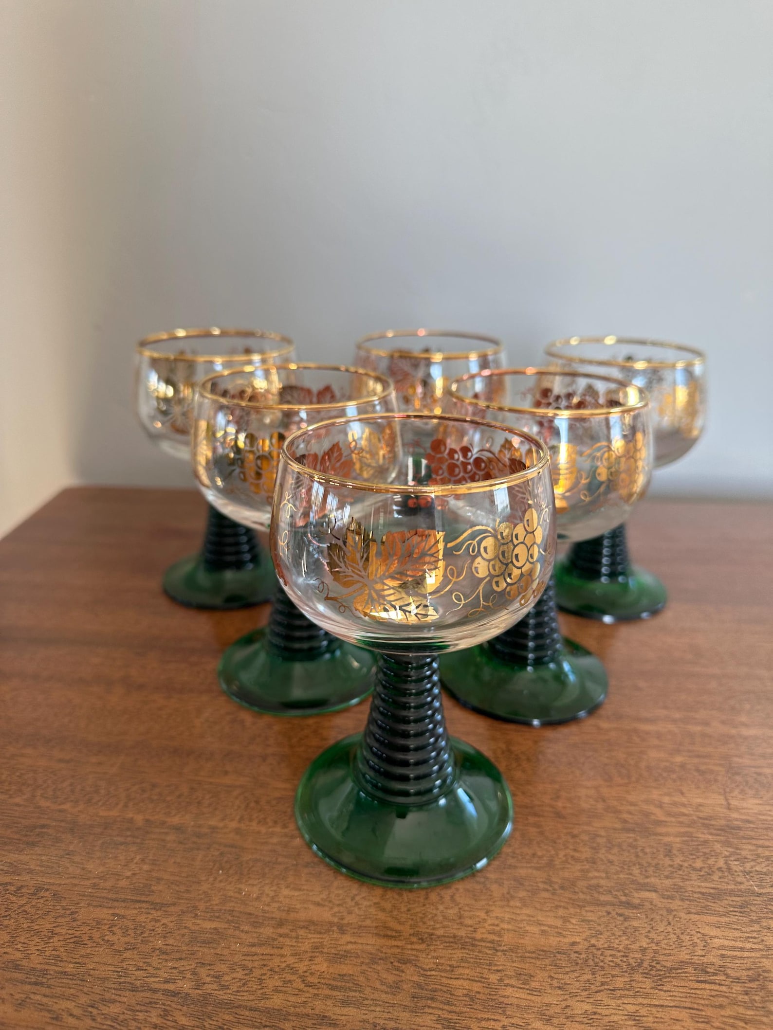 Vintage E&A Bockling Roemer wine glass. Set of 6