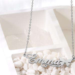 Collar de mariposa personalizado con nombre - Plata de ley 925, collar de animal, collar único, delicado collar de mariposa, regalo para hija