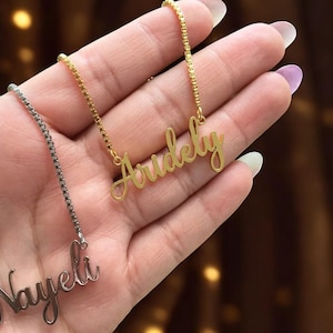 Personalized Gold Name Necklace,Custom Jewelry Gift for Women, Minimalist Necklace Custom Necklace Gift For Women,Personalized Gold Necklace