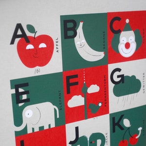 Screen printing Alphabet, 50 x 70 cm