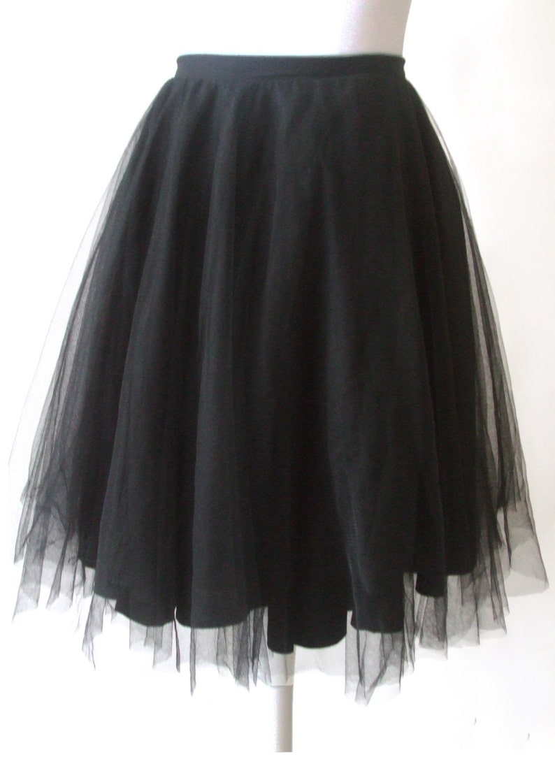 Black tulle skirt Black tutu Tulle circle skirt Black net | Etsy