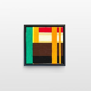 Cuadro con arte de hilo de inspiración retro, decoración del hogar con arte de hilo hecho a mano, tapiz geométrico con hilo, decoración de oficina, arte de pared con fibra texturizada