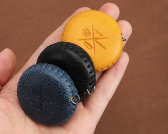 Handmade Tape Measure Mini Soft Measuring Tape for Body Measurements Sewing Multi Color with Locking and Retractable Mbox Leather