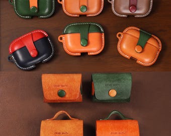 Genuine Leather AirPods Case Cover AirPods Pro 1st/2nd/3rd/4th Case Holder Full Grain Leather Handmade Personalised Gifts for Apple Users