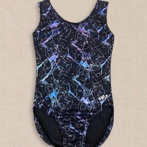 Blue Purple Holographic Color Shift Gymnastics Leotard
