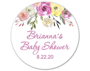 216 Stickers Event Party Supplies Pink Floral Baby Shower Favor Labels 216 Stickers Event Party Supplies Pink Floral Baby Shower Favor Labels