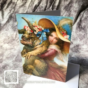 Summer Beauty (Greeting Card) - monster, pets, ugly dog, flowers, birthday card