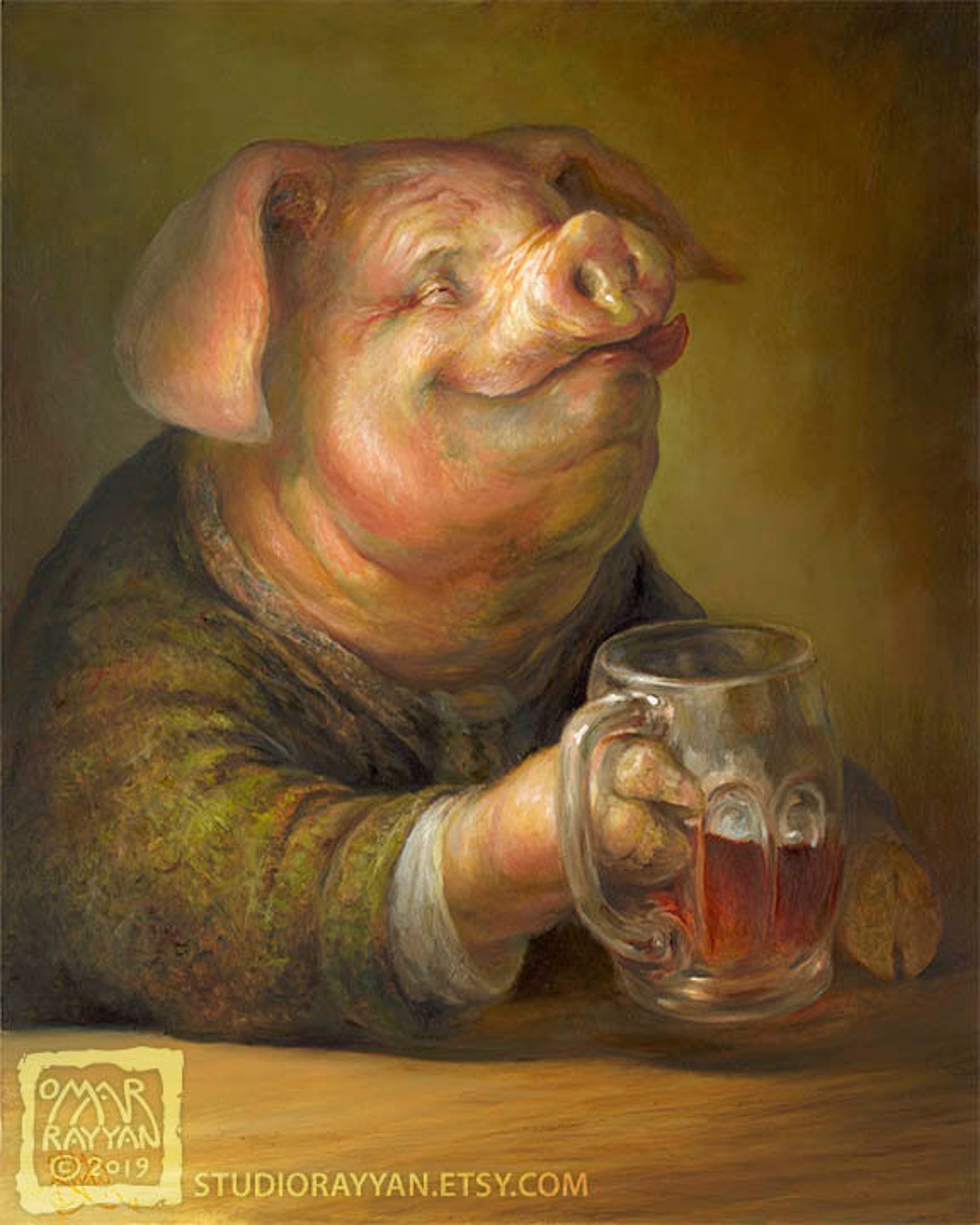 Свинья с сигаретой