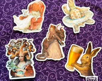 Stickers - die cut decal, laptop sticker, car decal, favorite, beauty and the beast, turtle tutu, bunny beer, tentacle, monster, cat