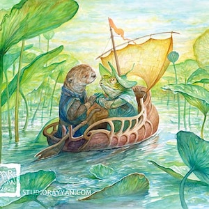 Run Away Together (print) Magic the Gathering, mtg, card game, illustration, Bloomburrow