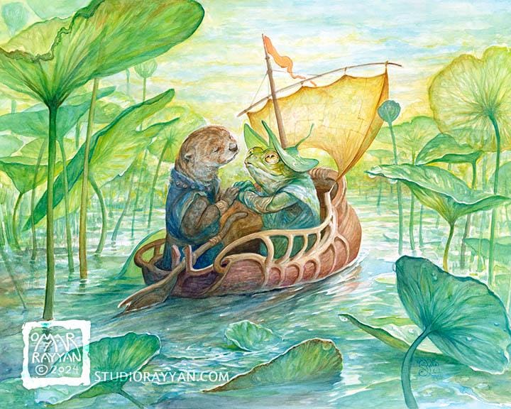 Run Away Together (print) Magic the Gathering, mtg, card game, illustration, Bloomburrow