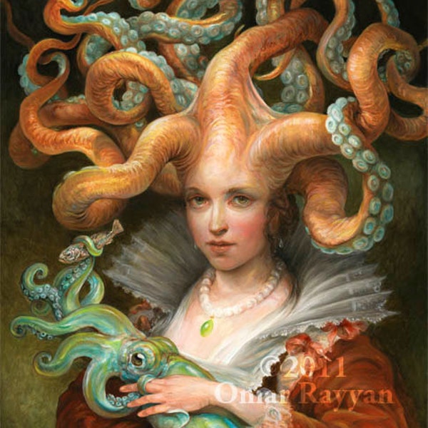 Contessa with Squid (print)
