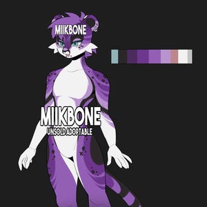 paarse cheetah kat katachtig anthro harig adopteerbaar