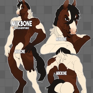 horse anthro furry adoptable