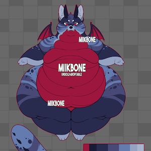 chubby dragon wolf canine hybrid anthro furry adoptable