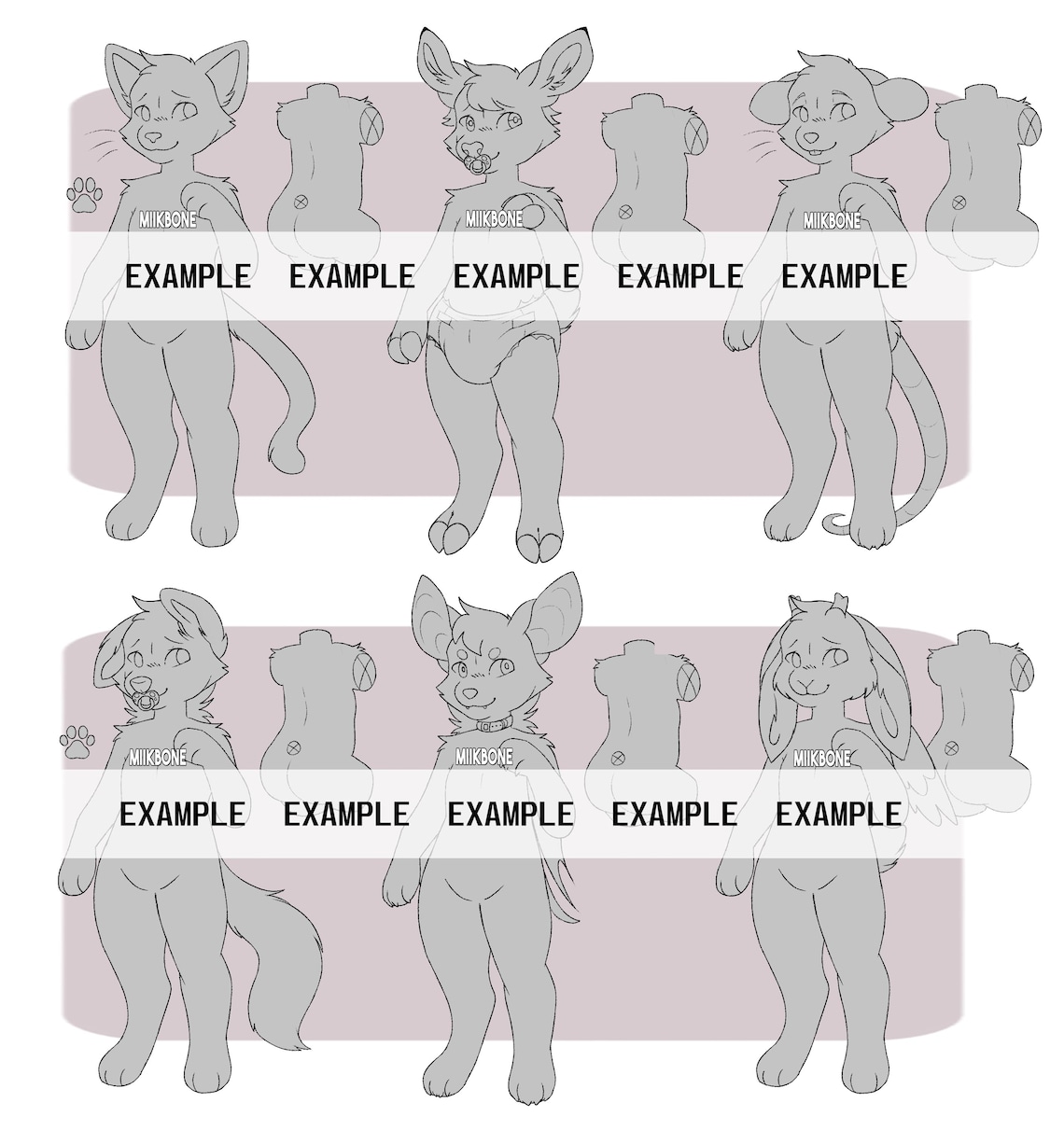 Babyfur/chibi Anthro Furry Base Pack - Etsy