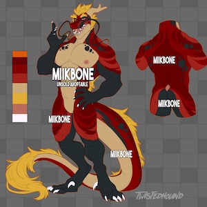 eastern dragon anthro furry adoptable