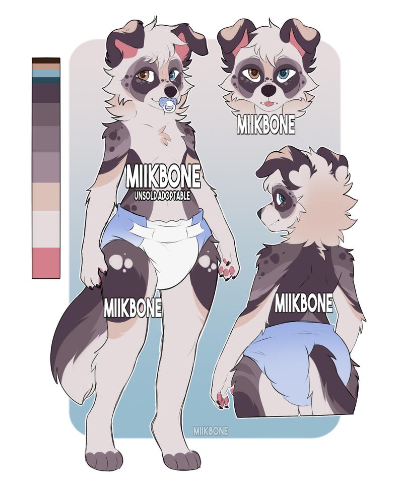 Babyfur Abdl Dog Puppy Anthro Furry Adoptable - Etsy