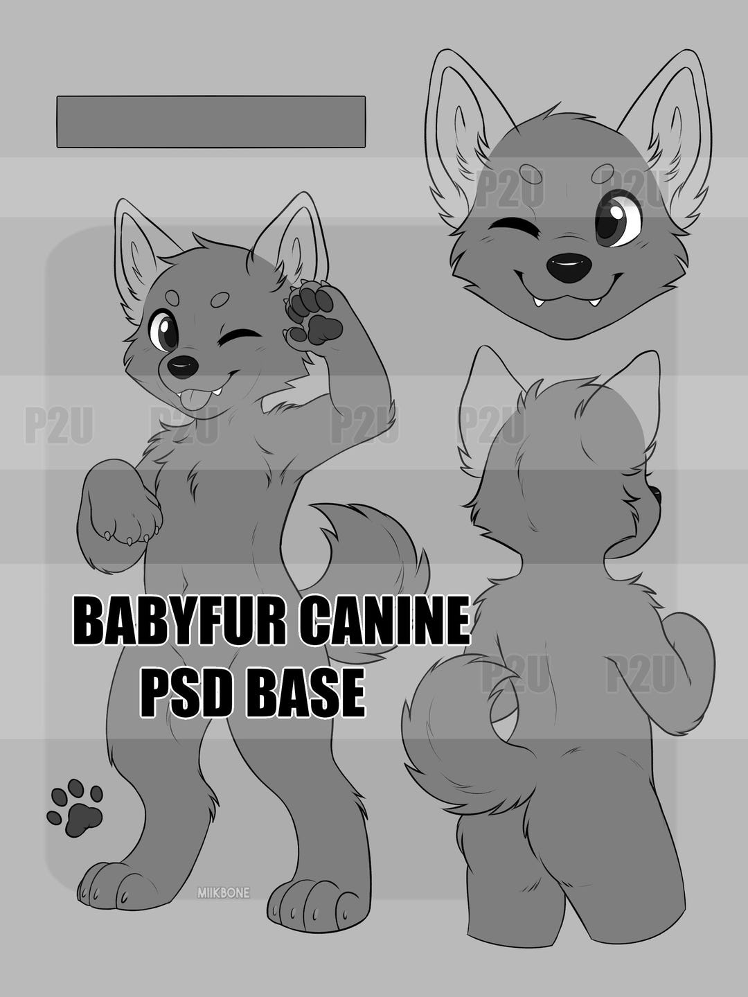 Puppy Babyfur Canine Reference Sheet YCH Base Furry Lineart - Etsy