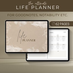 Digital Planner, iPad Planner, Monthly Planner, Minimalist Planner, Digital Journal, Digital Goodnotes Template, Notability, Undated Planner