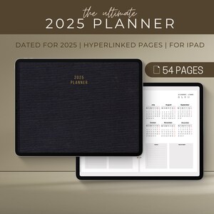 2025 Kalender, Digitaler Planer, Goodnotes Planer, Vorlage, Monatsplaner, Ipad Planer, Habit Tracker, Wochenplaner, Zielplaner
