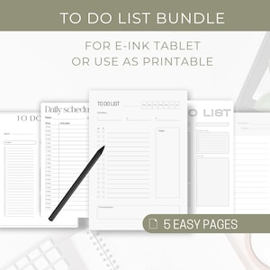 TO DO List Bundle, Daily To Do List, Digital To Do List Template, Weekly Planner, To Do Planner Page, Digital Planner PDF Checklist