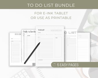 To-Do List Bundle, Daily & Weekly Planner, Printable PDF (Digital Download)