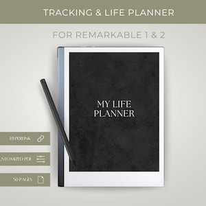 Remarkable 2 Planner, Habit Planner, Digital Planner, Ipad planner, Daily Planner, Tracking, E-ink, Budget Planner, Journal, Hyperlinked