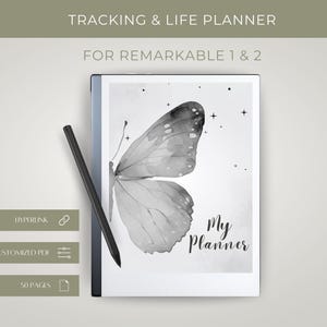 Remarkable 2 Planner, Habit Planner, Digital Planner, Ipad planner, Daily Planner, Tracking, E-ink, Budget Planner, Journal, Hyperlinked
