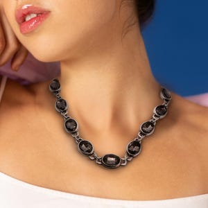 Swarovski Stone Silver-Plated Necklace - Elegant Jewelry Gift.