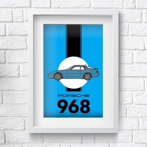 Poster 80s Porsche 924 944 968