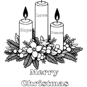 Set de 5 Dibujos para Colorear de Motivos Navideños. Tamaños A4 y Carta. PNG y PDF Listos para Imprimir
