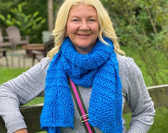Knitted Women's Blanket Scarf - Knitted Blanket Scarf - Blanket Scarf - Gift for Her - Unique Gifts