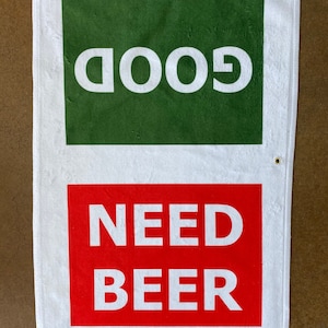 Funny Golf Towel - &#39;Need Beer&#39; Design, Perfect for Washing Golf Balls, Durable and Absorbent Golf Accessories, Great Gift for Golfers