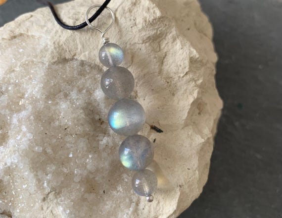 Silver pendant with labradorites: IMPORTANT,French vat is included,off 20% for US, australian and canadian buyers
