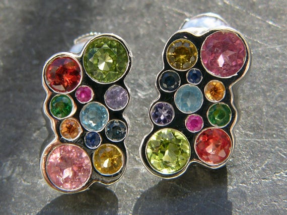 Only on order: Silverearrings, 22  prescious stones, IMPORTANT, French vat is included,off 20% for US and canadian buyers