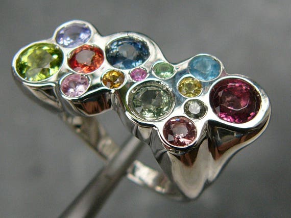 Only on order: Silverring, 14  prescious stones, IMPORTANT, French vat is included,off 20% for US and canadian buyers